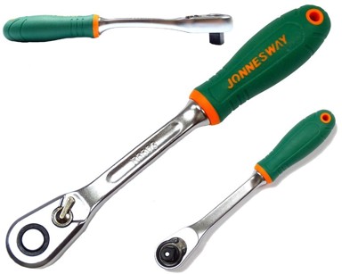 JONNESWAY Uska čegrtaljka 1/2", 250 mm, 60 zuba, R6804
